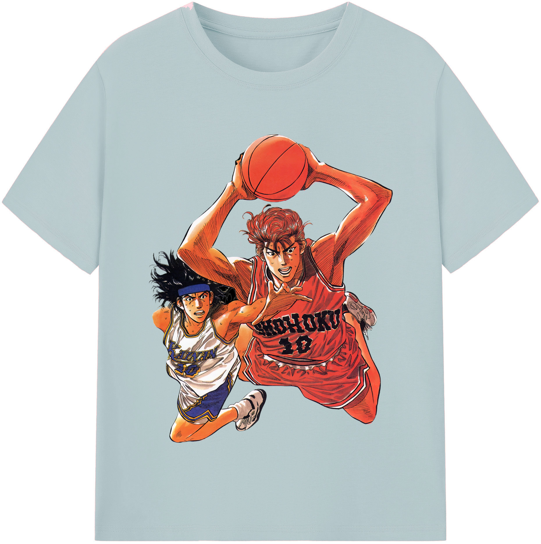 SLAM DUNK／スラムダンク 綿100％半袖Tシャツ（フロントプリント）